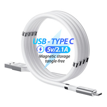 Remax Join Us   White Self Winding USB Type - c Magnetic usb Charging Data Cable